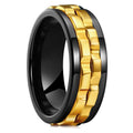 Punk Spinner Anxiety Fidget Ring — Stainless Steel Gear Chain Design for Men & Women
