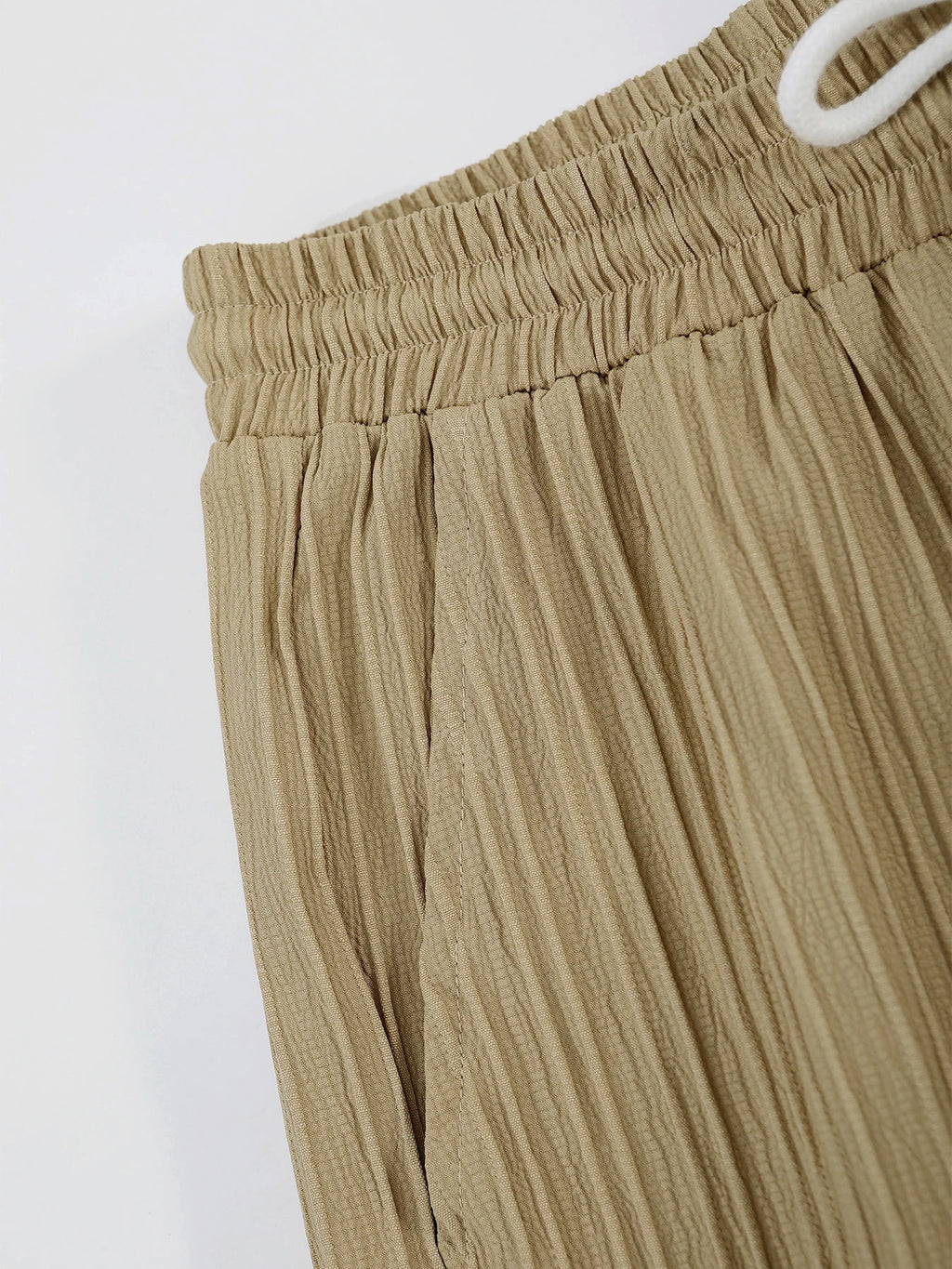Men's Cuban Collar Shirt & Pleated Shorts 2-Piece Set – Textured Commuter Outfit