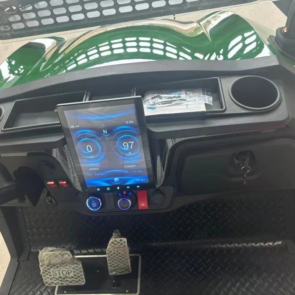 Grey Electric Golf Cart — 4 Seater 48V/60V/72V 5KW Street Legal Hunting Cart