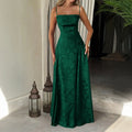 Strapless Tube Top Fit & Flare Midi Dress — Sexy Sleeveless Wedding Banquet Party Dress