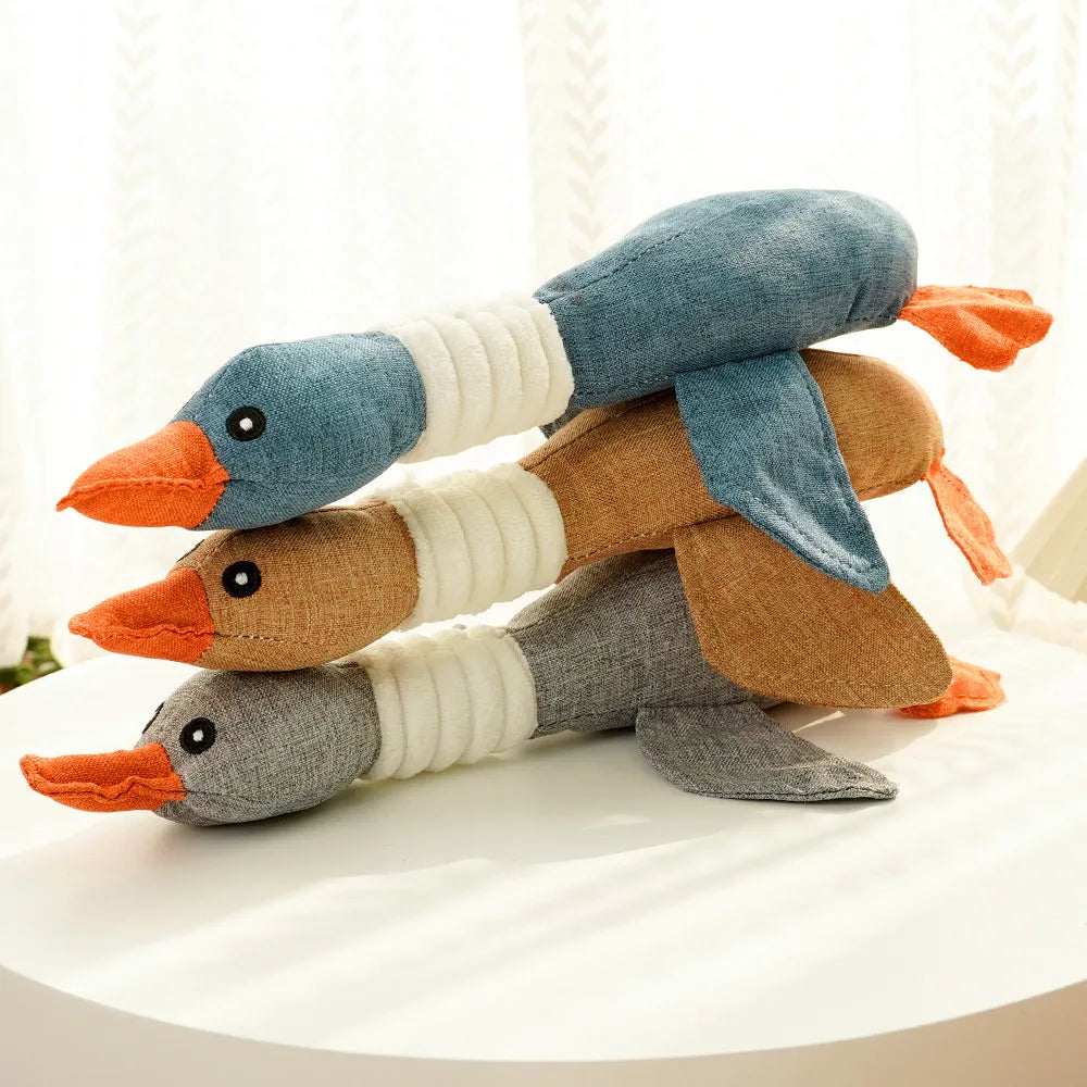 Geese Squeaky Chew Toy for Dogs & Cats