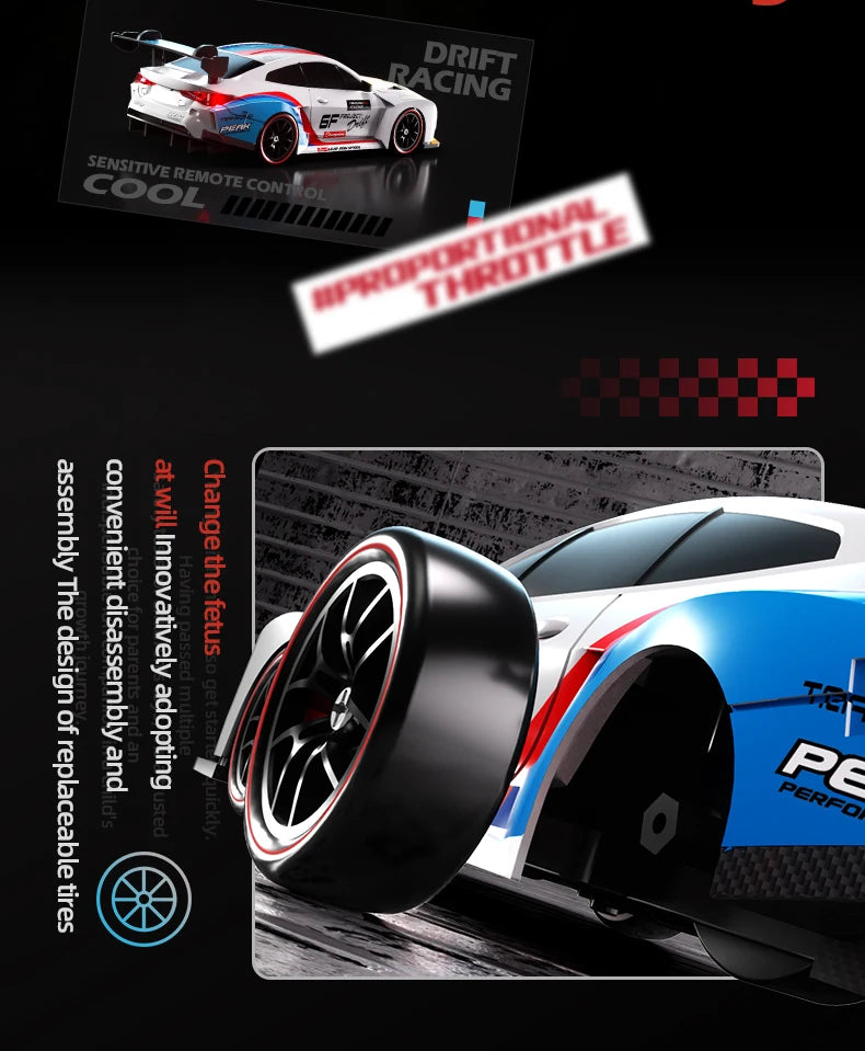 1:24 Scale 4WD RC Drift Car – High Speed Mini Remote Control Racing Car