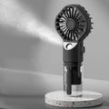 Portable Handheld Mist Fan with Humidifier — USB Rechargeable Mini Water Spray Fan