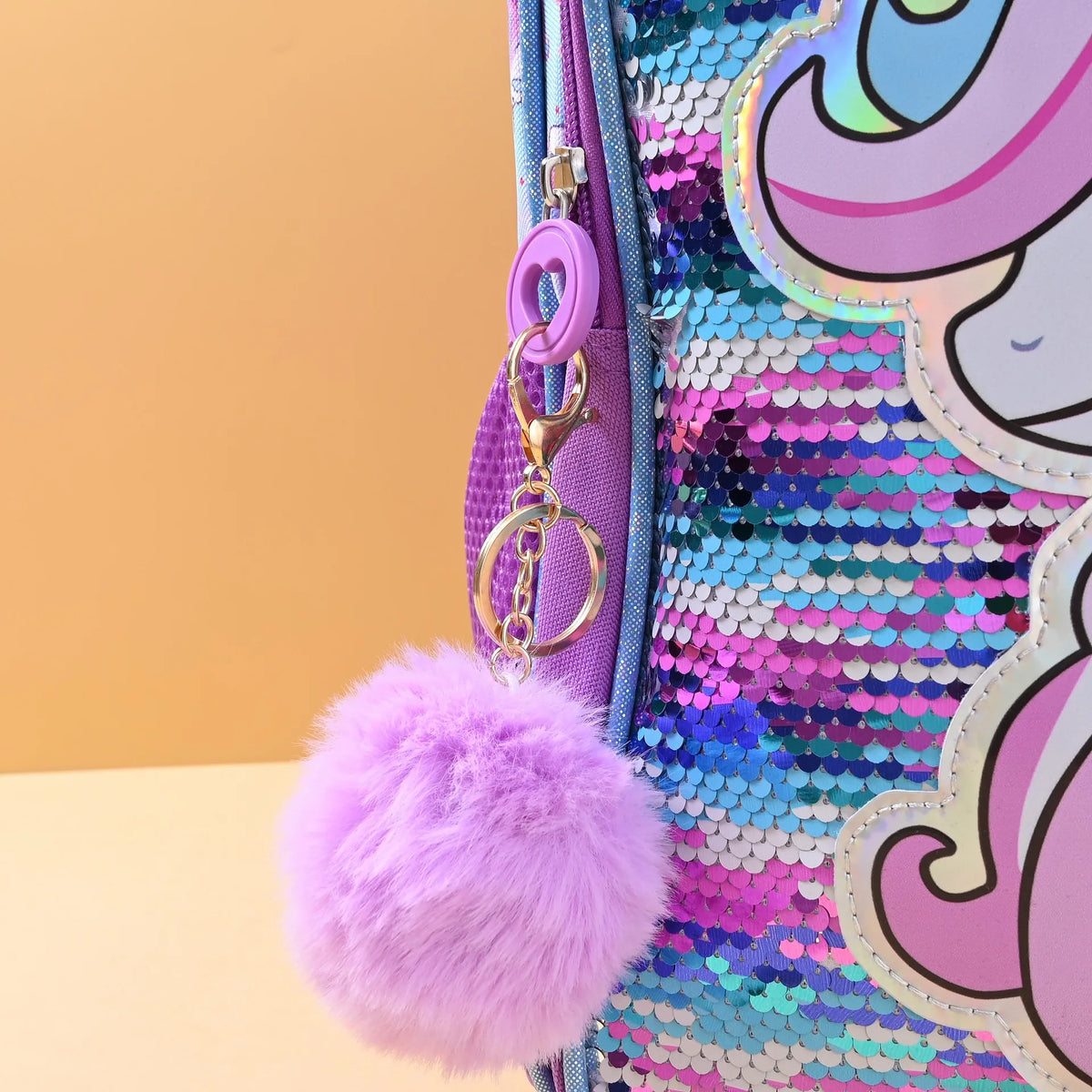 Unicorn Backpack Set – Purple Three-Piece School Bags