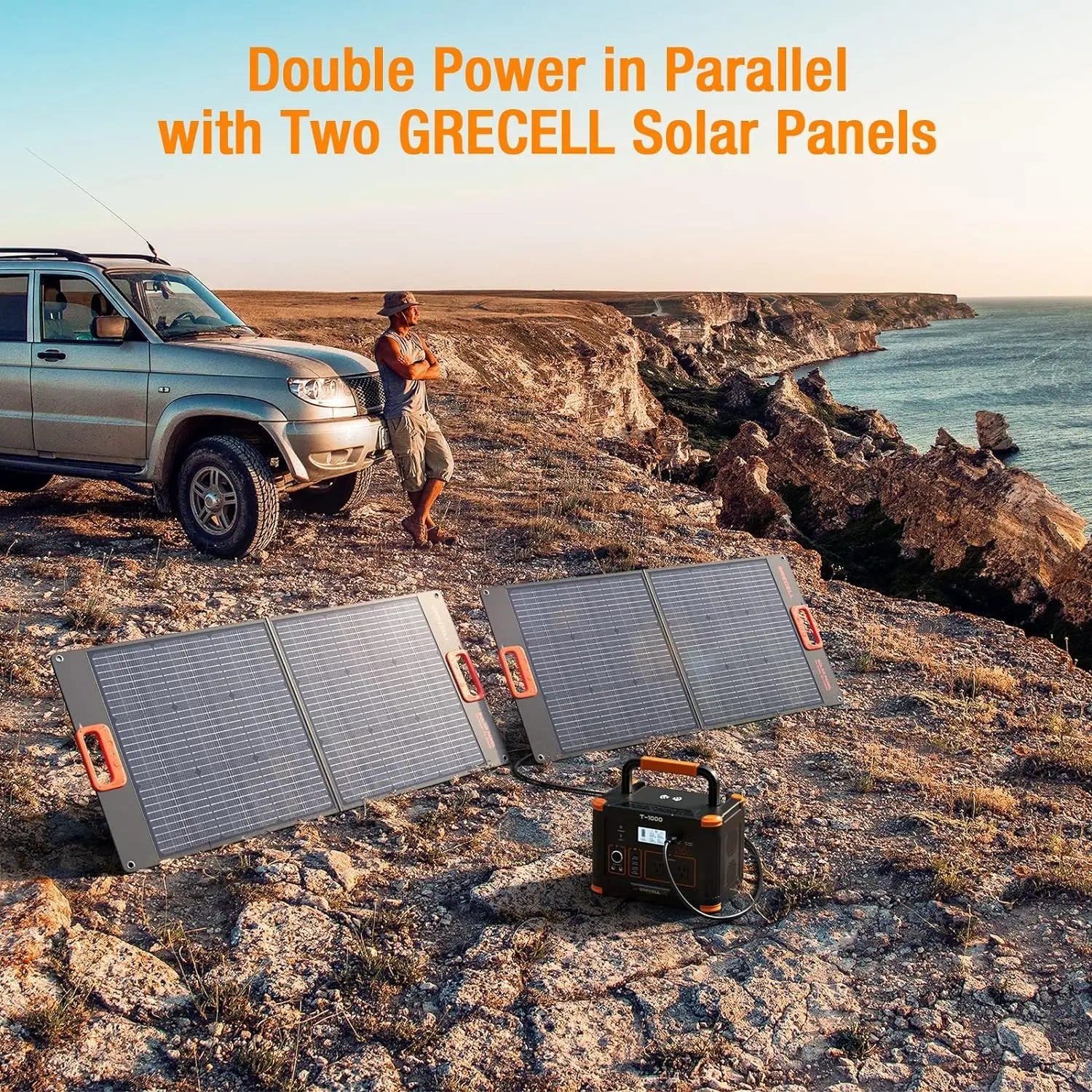 500W Portable Power Station with 100W Solar Panel 20V, Solar Generator 500W AC Outlet, Portable Solar Panel MC-4, Customized