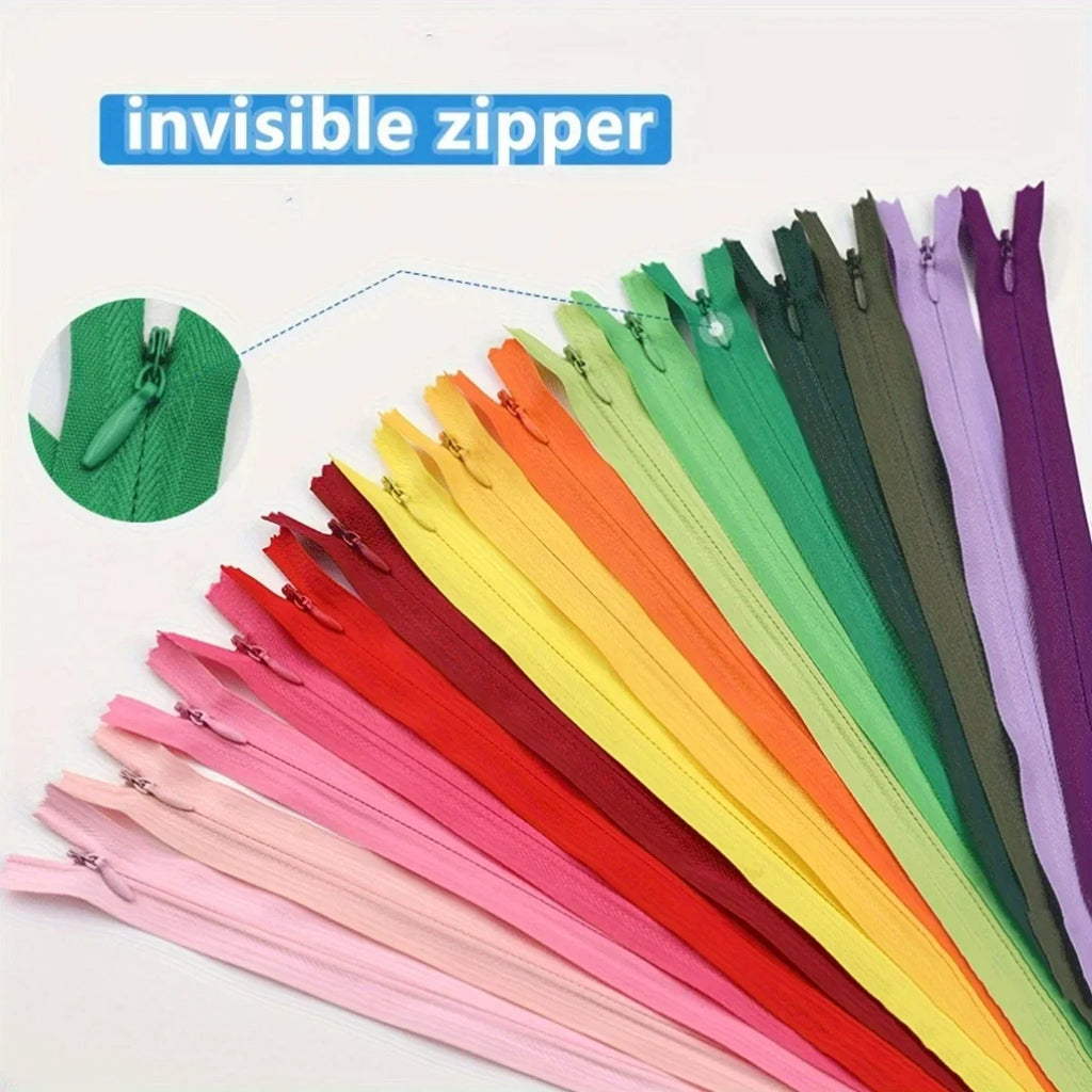 Invisible Zippers 5-Pack — Premium Hidden Zippers for Dresses, Pants & More (18cm–60cm)