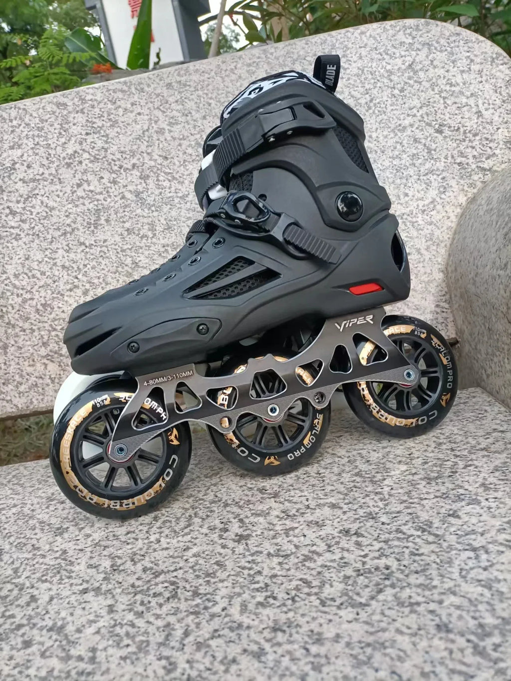 Big Wheel 3-Wheel Speed Roller Skates – Adult Professional Racing Inline Flat Skates