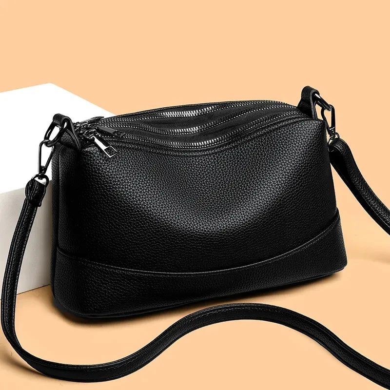 Soft PU Leather Shell Shoulder Bag – Fashion Luxury Crossbody Tote for Women