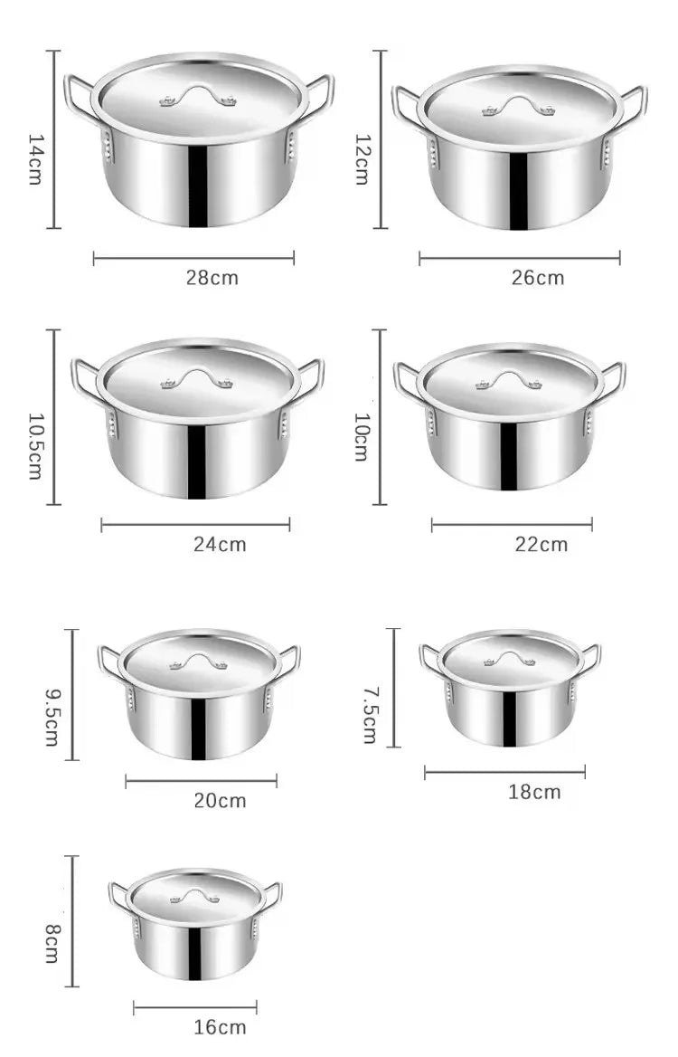 Aluminum Cookware Set – Stackable 5- & 7-Piece Options