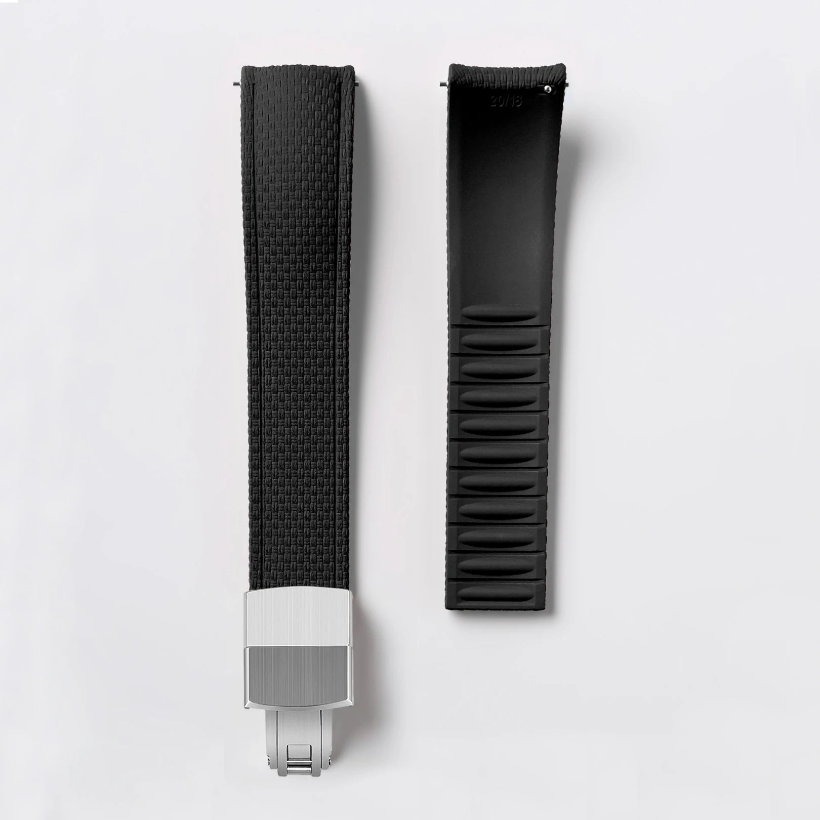 CTS Curved FKM Rubber Quick Release Watch Strap | 18-24mm Universal Diving Bracelet Band