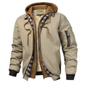 Men's Hooded Windbreaker Jacket – Zip-Front Casual Layer