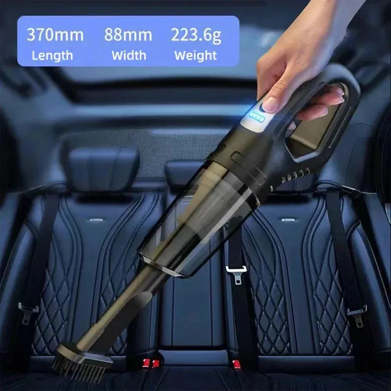 Cordless Handheld Car Vacuum — 6000Pa Wet & Dry Portable Vacuum with HEPA Filter
