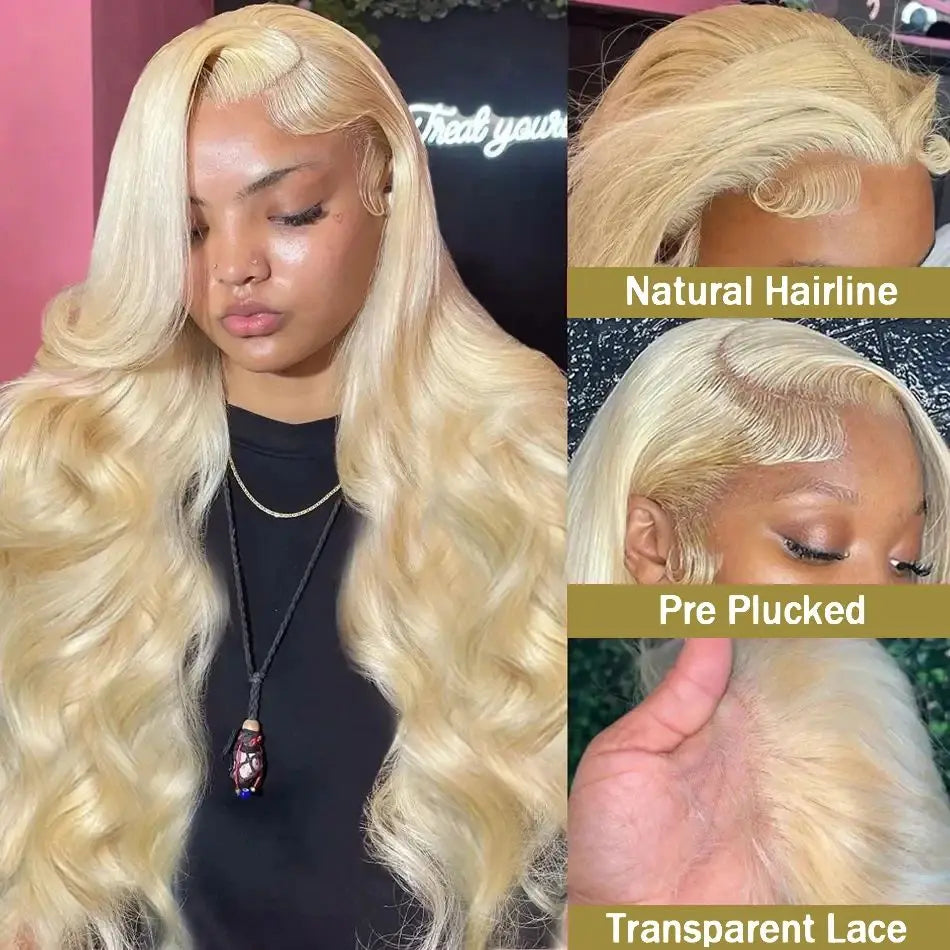 30 Inch 613 Lace Front Wig Human Hair 13x6 HD Transparent Lace Blonde Lace Front Wigs 613 Body Wave Lace Front Wigs Human Hair