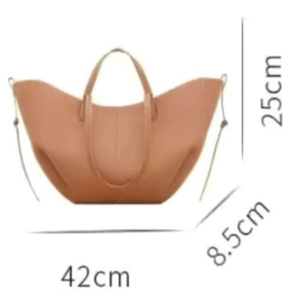 Large Capacity Genuine Cowhide Leather Tote Bag – Underarm Shoulder Bag for Women 2026