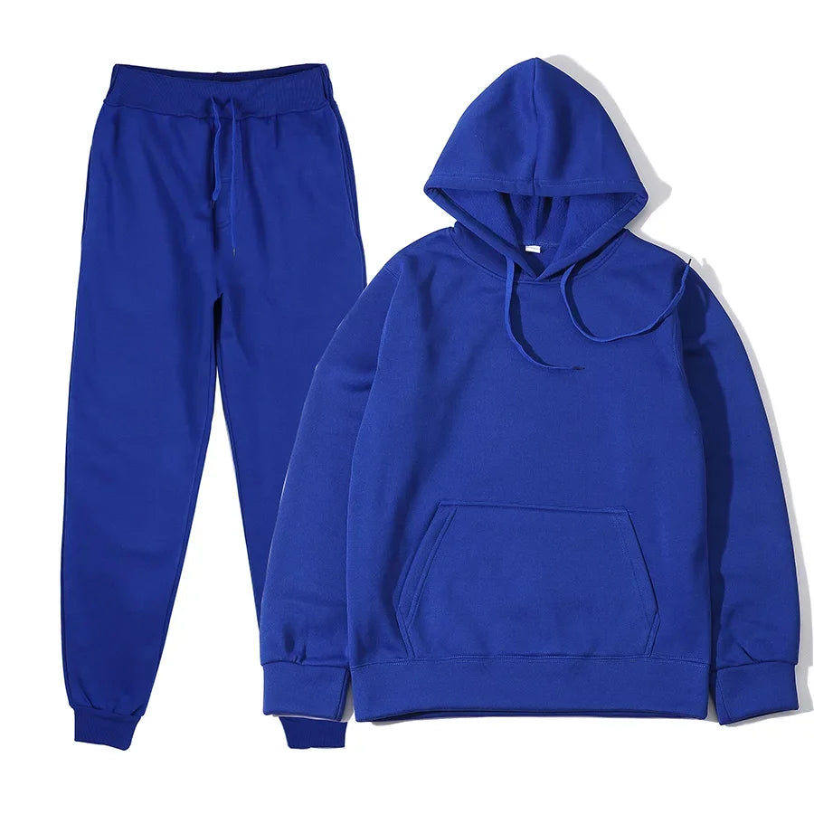 Men's Hoodie & Sweatpants Fashion Sport Running Tracksuit – Casual 2-Piece Set