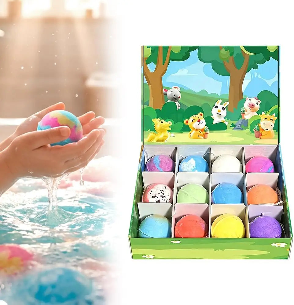Ocean Bath Bombs for Kids – 12-Pack with Surprise Toy Inside, Easter & Gift Set