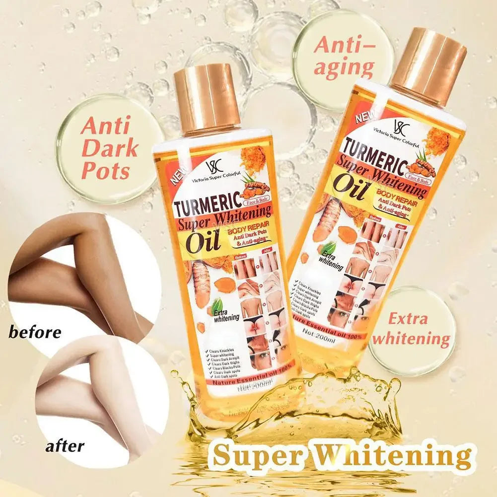 Turmeric Essential Oil — Brightening Facial & Body Massage Oil for Smooth, Glowing Skin