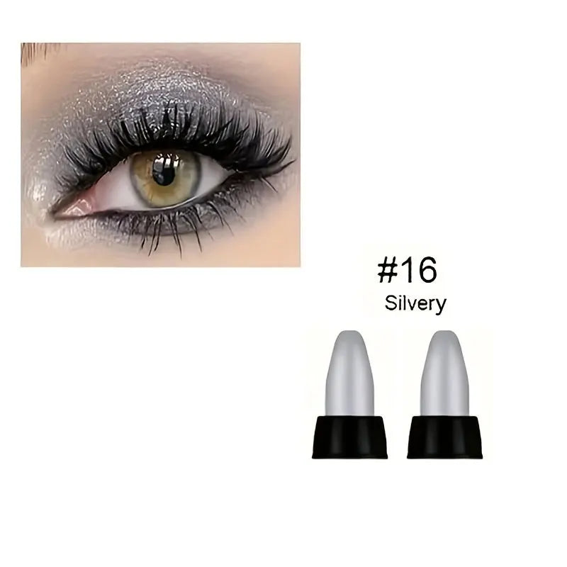 16-Color Pearlescent Glitter Eyeliner Set — Waterproof Long-Lasting