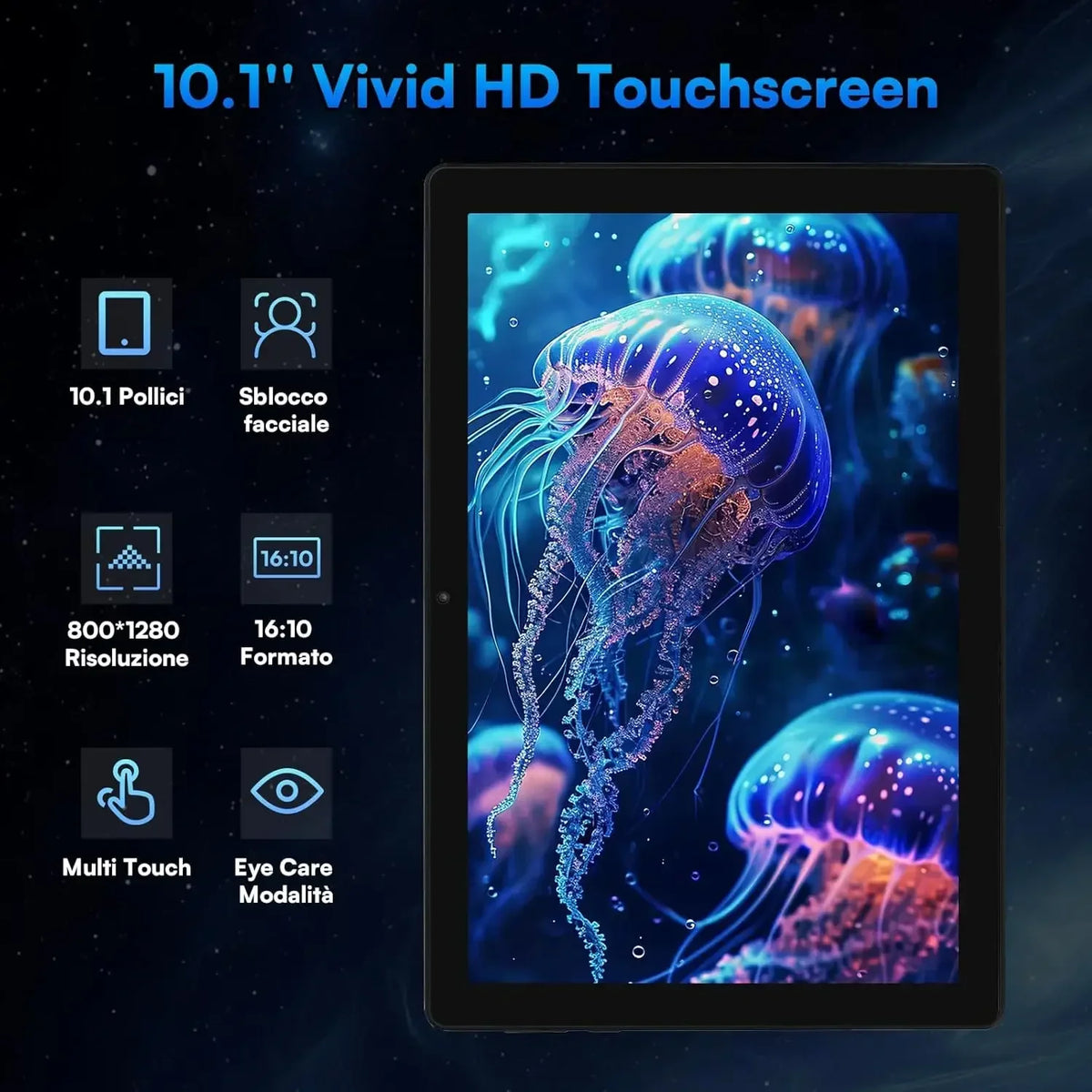 URAO 10" Android 15 Tablet – 20GB RAM, 64GB, Wi-Fi 6, Widevine L1, Keyboard Set