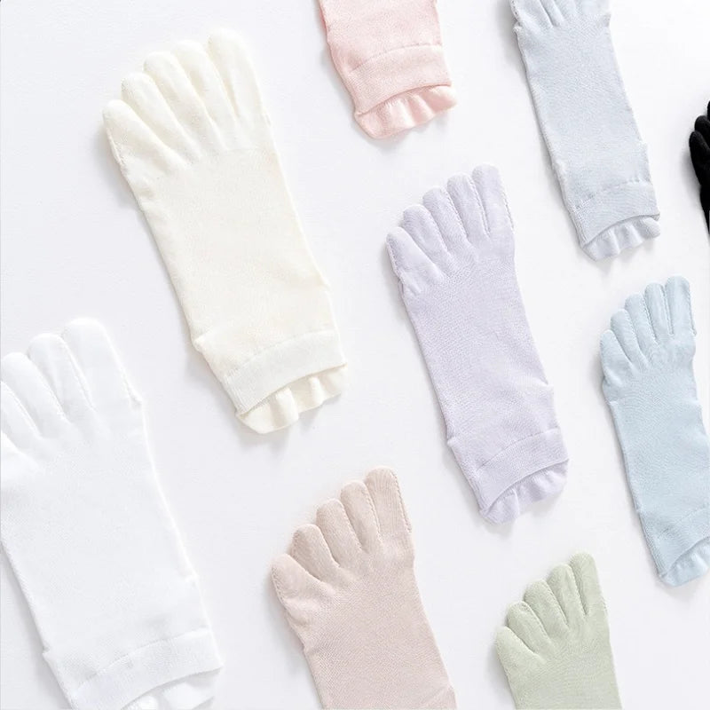 Women's Cotton Toe Socks – Breathable Mesh