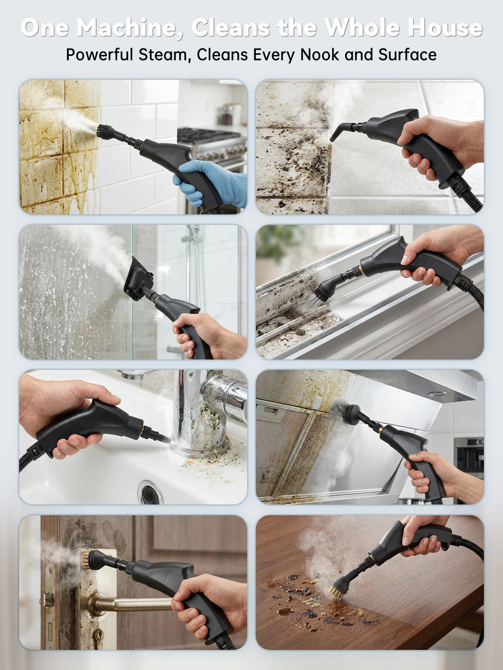 Handheld Steam Cleaner – 2500W, 6 Levels & 1.2L Tank