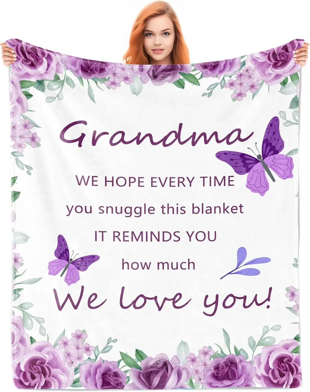 Family Gift Throw Blanket – Soft Warm Personalized Gift for Dad, Mom, Grandparents & Family