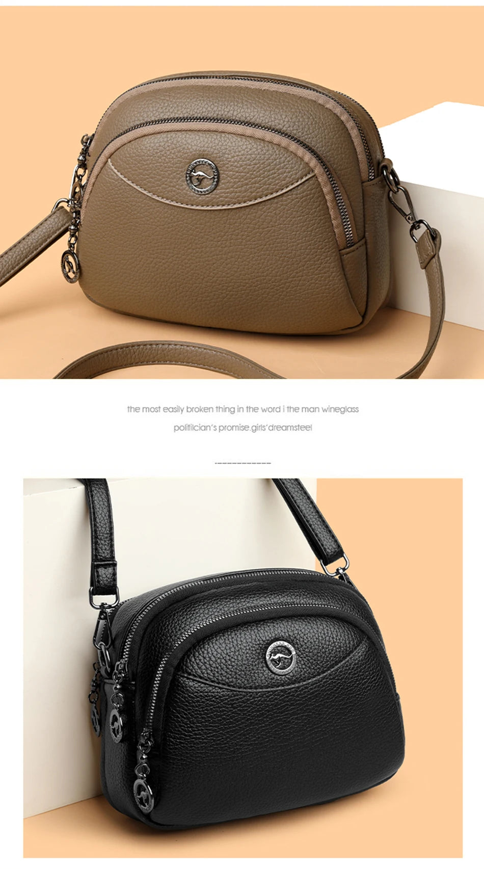 Luxury Solid Color Square Shoulder Crossbody Bag – Vintage PU Leather Messenger Handbag for Women
