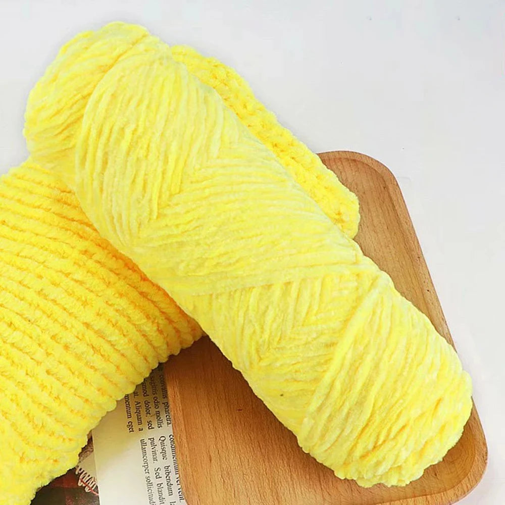 Chenille Soft Velvet Yarn – 95g Blended Knitting Wool for Crochet Scarves, Baby Blankets & Hats