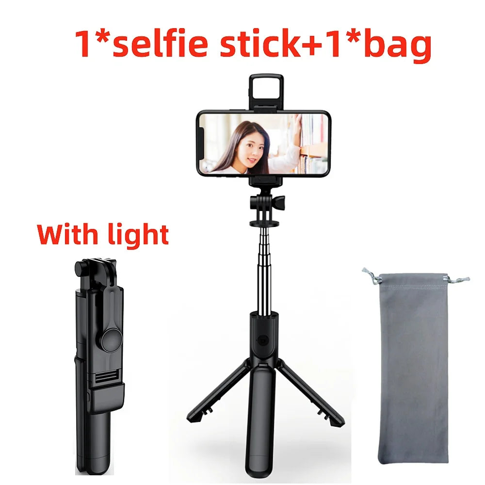 Smartphone Tripod Selfie Stick with Bluetooth Remote