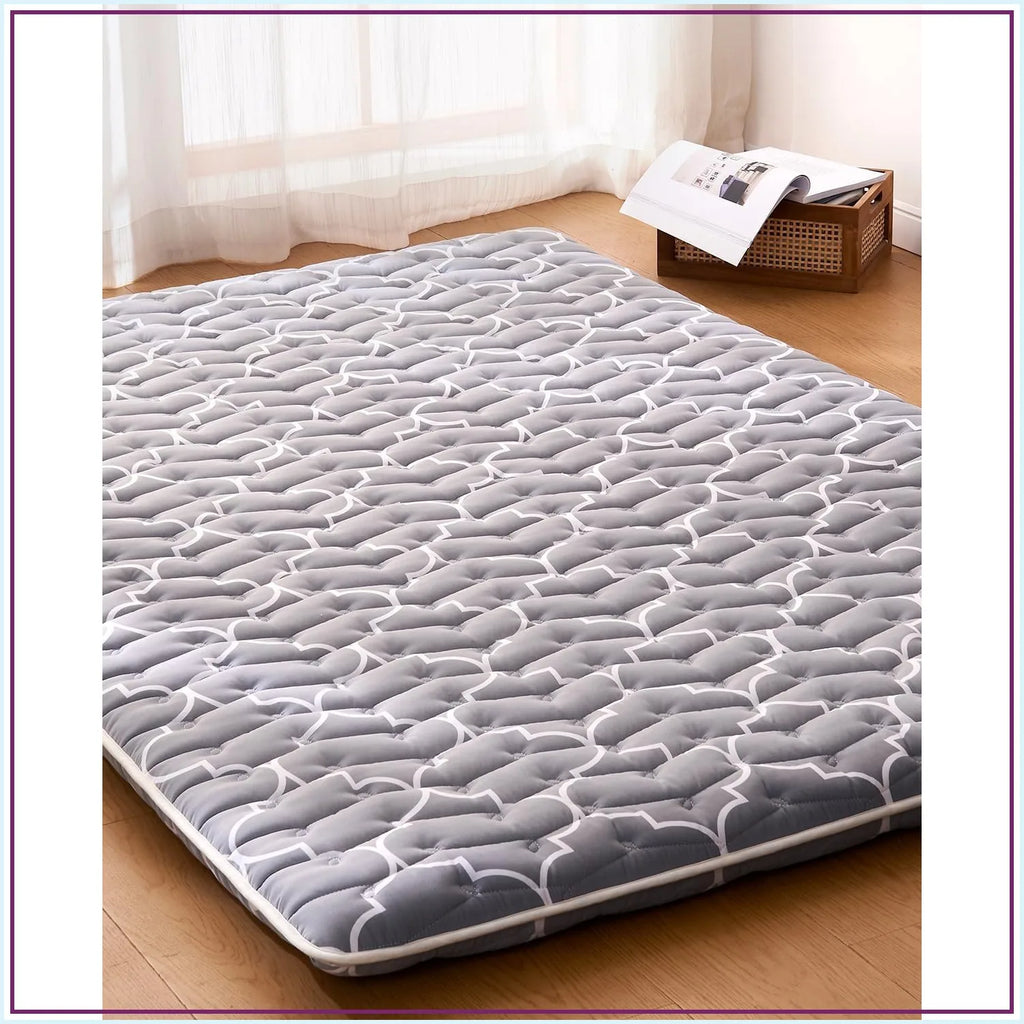 Next-Level Floor Sleep — 6th Gen Japanese Floor Futon Mattress | 9-Layer 100% High-Density Foam, Twin 39"x80", Washable Cover