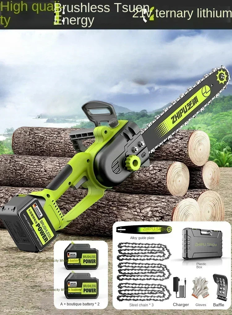Portable Handheld Electric Saw — Cordless Mini Chainsaw for Wood Cutting