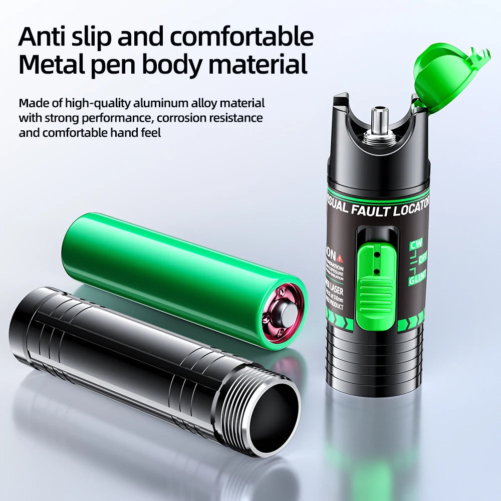 Rechargeable Green VFL Fiber Optic Tester – 15mW to 100mW Visual Fault Locator Pen