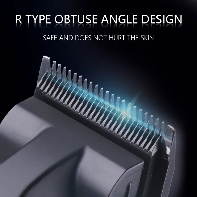 Kemei KM-2296 Professional Hair Clipper – Seat Charger, Stainless Steel Blade, 90-Min Battery, Cordless