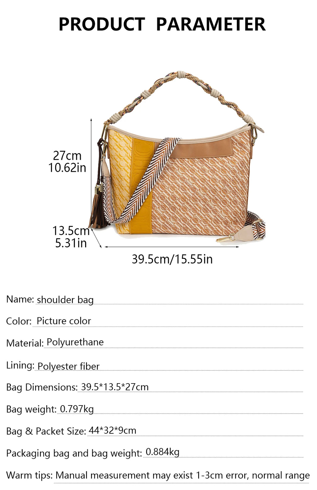 CHCH Women's Tote Bag 2025 New Splicing Design Dual purpose Shoulder Bag Large Capacity Commuter Women's Bag