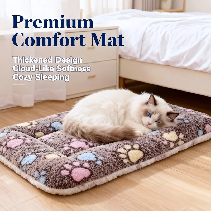 KEMORELA Thick Soft Pet Mat – All-Season Dog & Cat Bed Mat for Small to Medium Pets