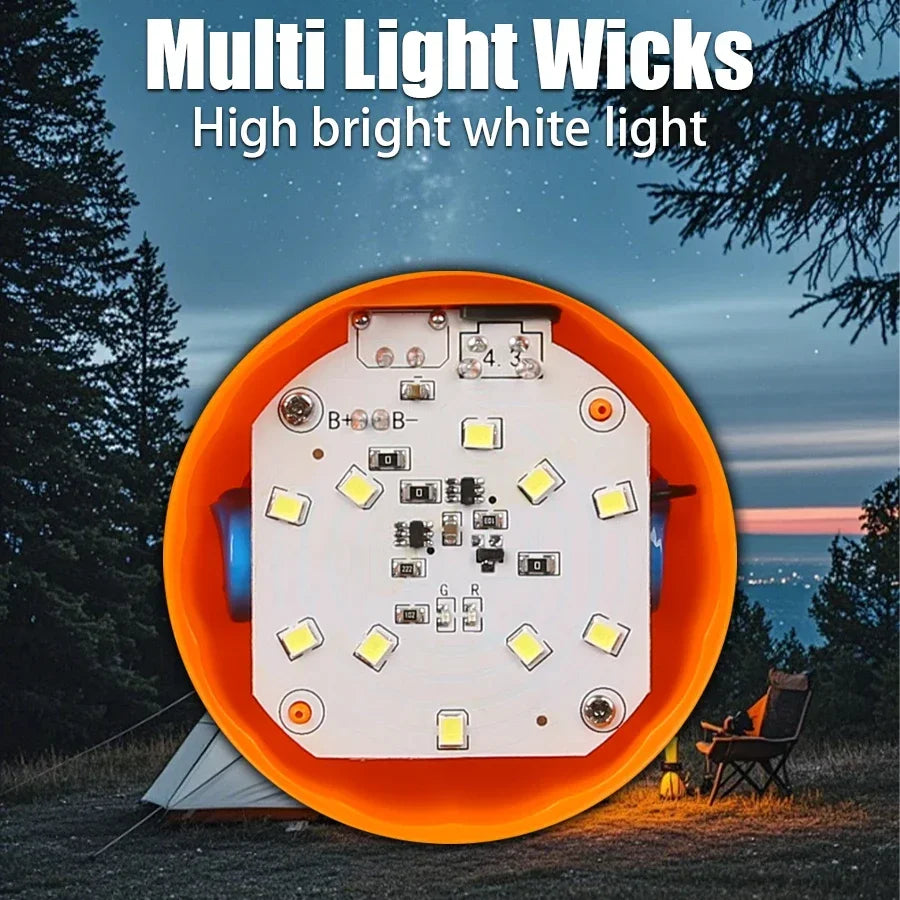 LONGRIVER LED Camping Lantern – USB Rechargeable, Power Bank, 4-Mode, 8–48hr Runtime, IPX4 Outdoor Light
