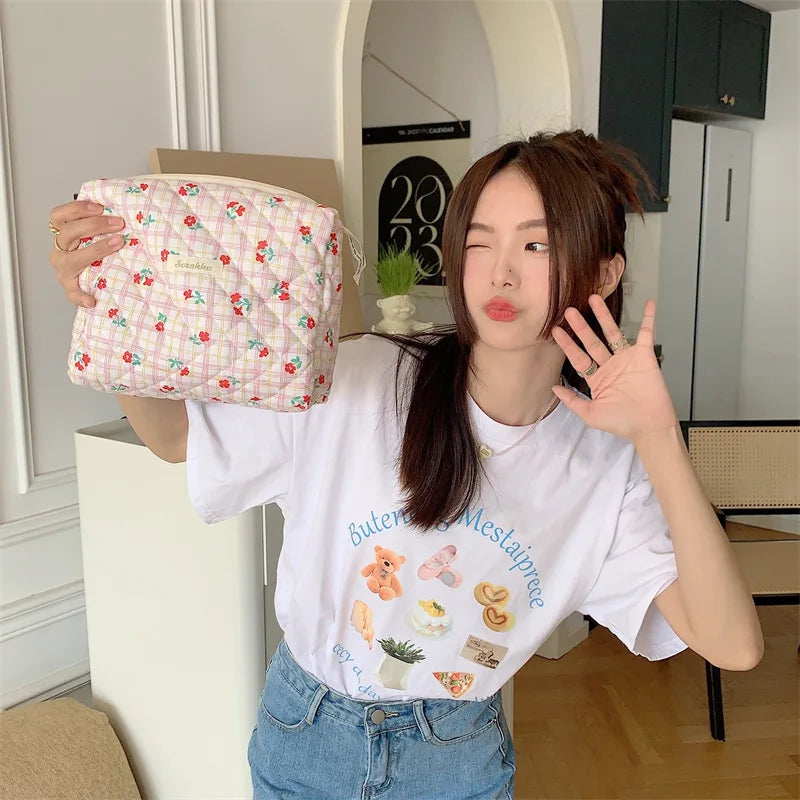 Large Capacity Cosmetic Clutch Bag – Women's Travel Makeup Storage Bag with Zipper
