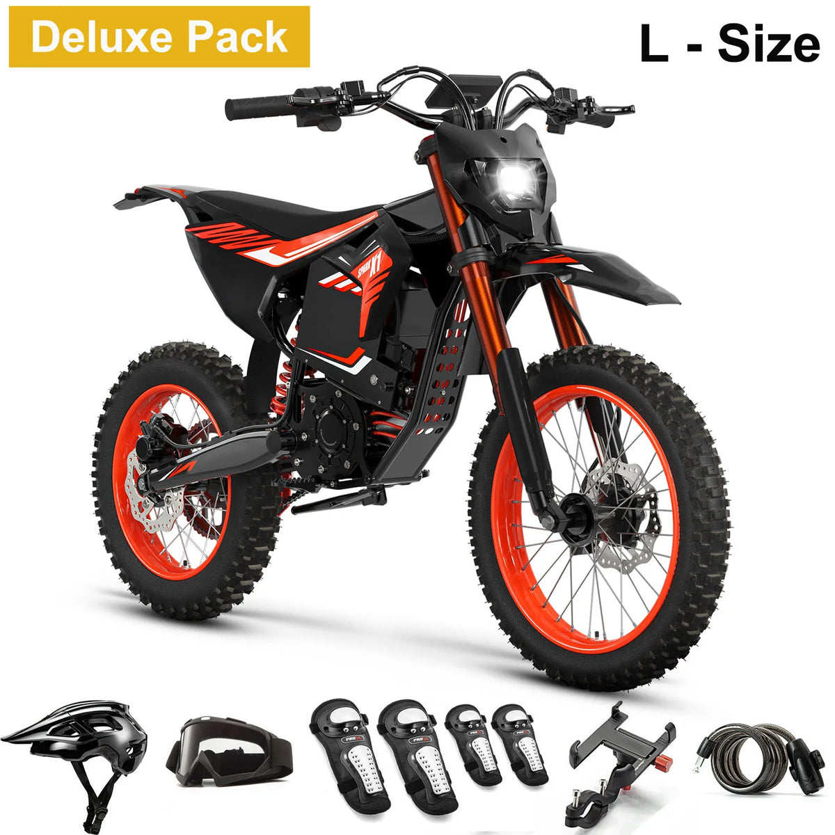 X1 Spark L Electric Dirt Bike – 60 Mile Range