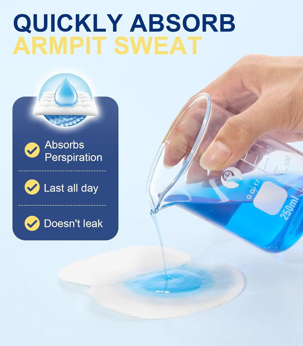 Underarm Sweat Pads for Women & Men – Disposable Hyperhidrosis Protection