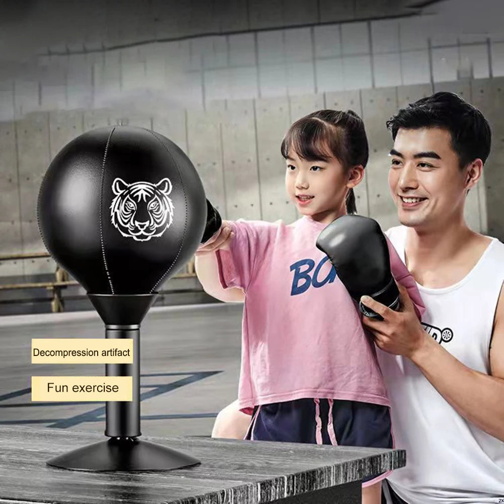 Desk Boxing Punch Ball – Free Standing Stress Relief Punching Bag for Kids, Office & Home