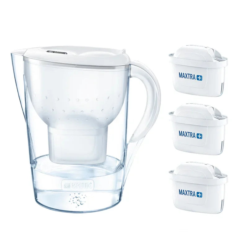 BRITA Marella 3.5L Water Filter Kettle — Alkaline Activated Carbon Purifier with 3 Filters