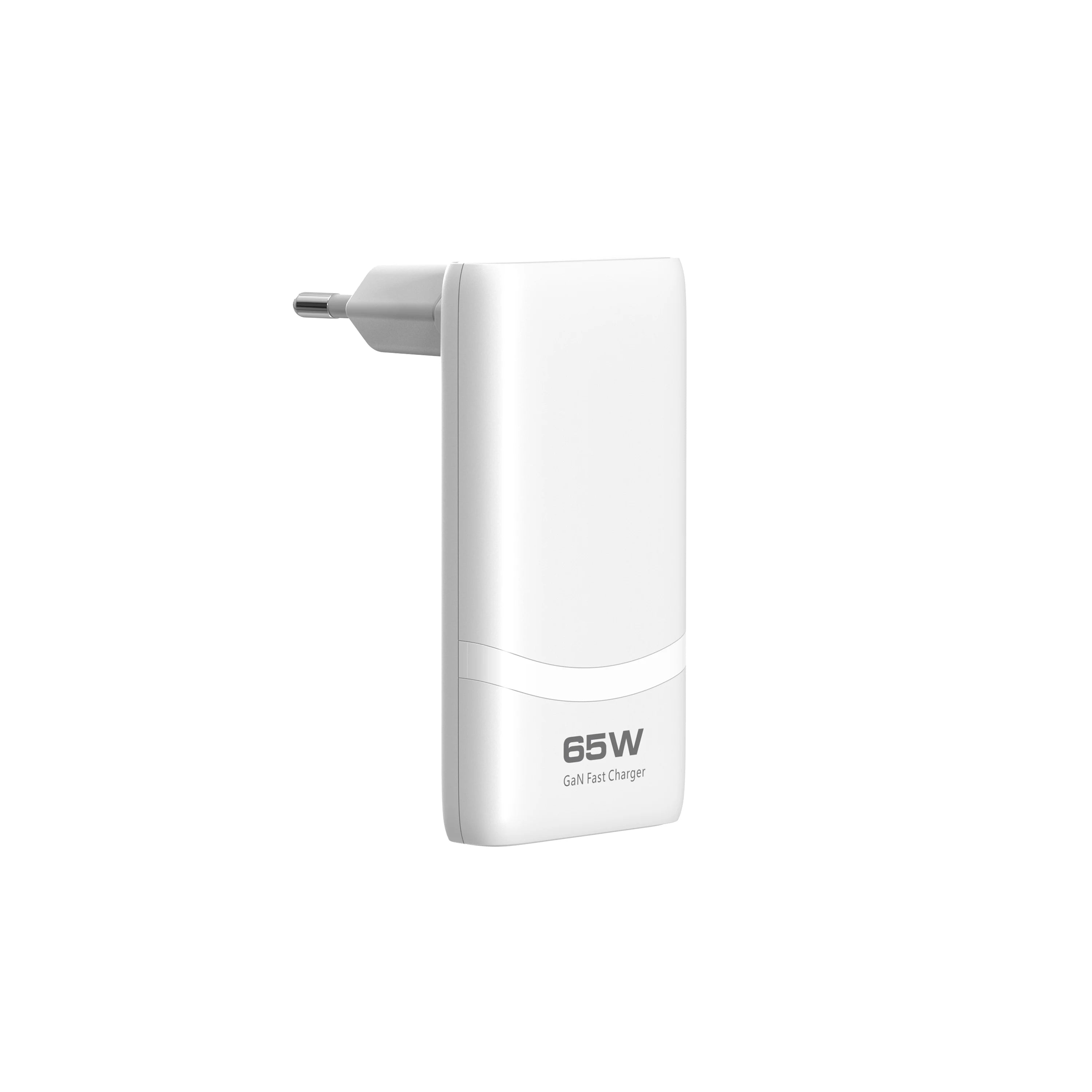 65W Flat GaN USB-C Charger — Ultra-Slim Fast Charging Adapter for Laptop, Phone & Tablet