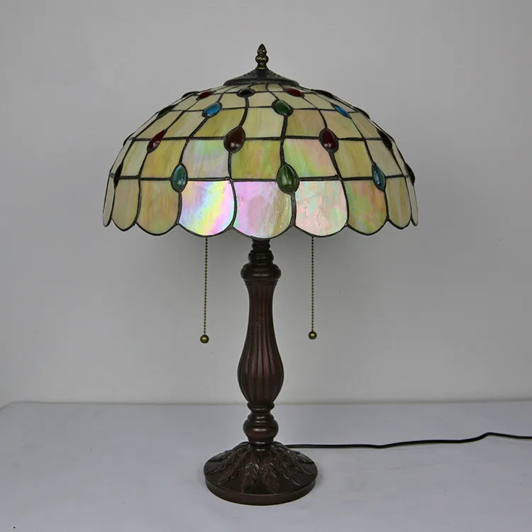 Stained Glass Table Lamp – Decorative Resin Base