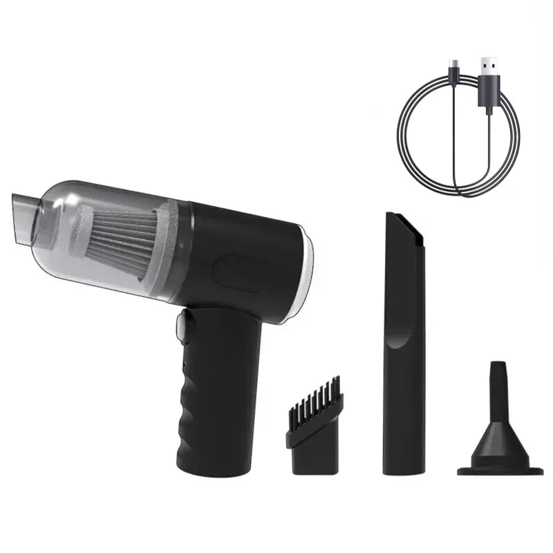 9000Pa Wireless Car Vacuum Cleaner — USB Charging Mini Wet & Dry Handheld Vacuum, 1200mAh