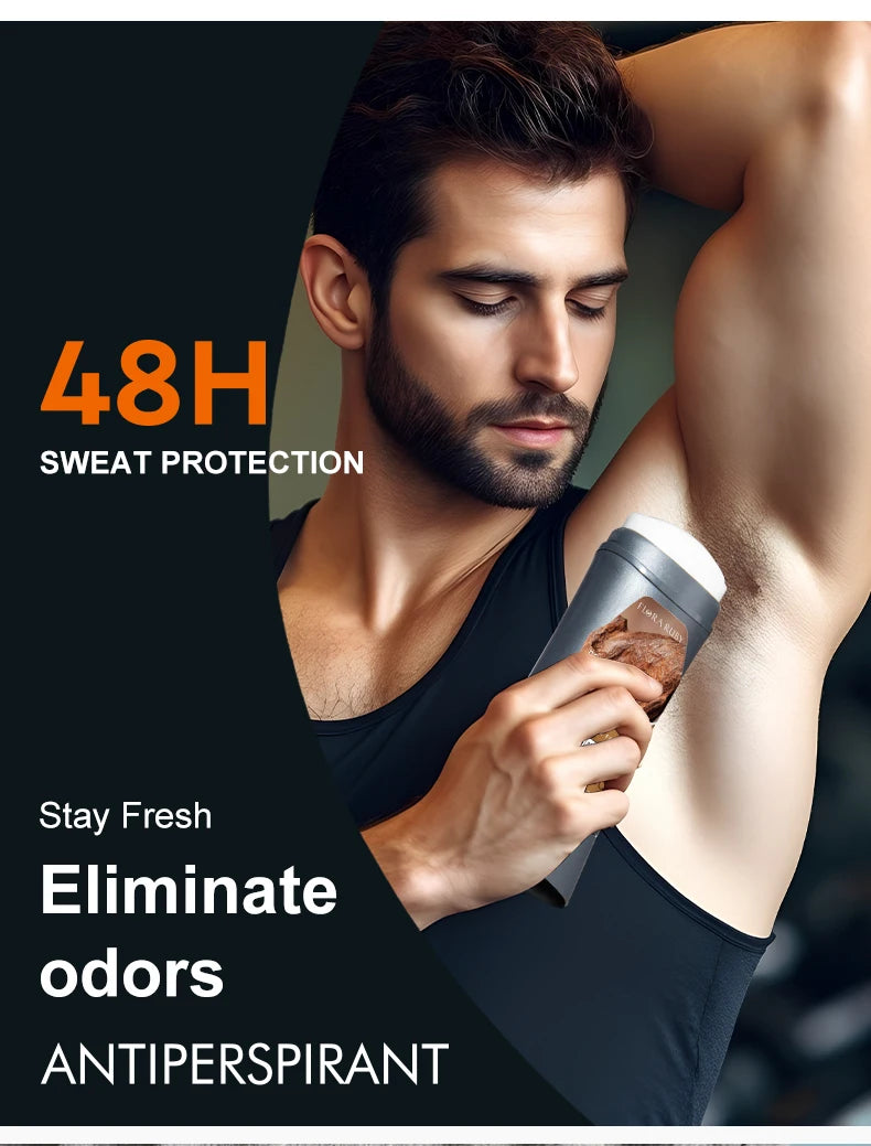 Men’s 72-Hour Odor Control Deodorant Stick 74g – Glacier Scent Antiperspirant Body Care