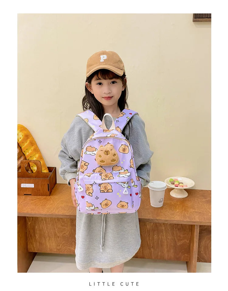 Capybara Backpack – Kids Nylon School Bag