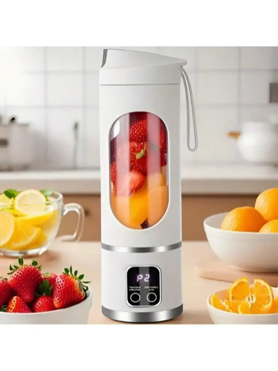 12-Blade Portable USB Juicer 500ML — Mini Personal Blender for Smoothies & Shakes