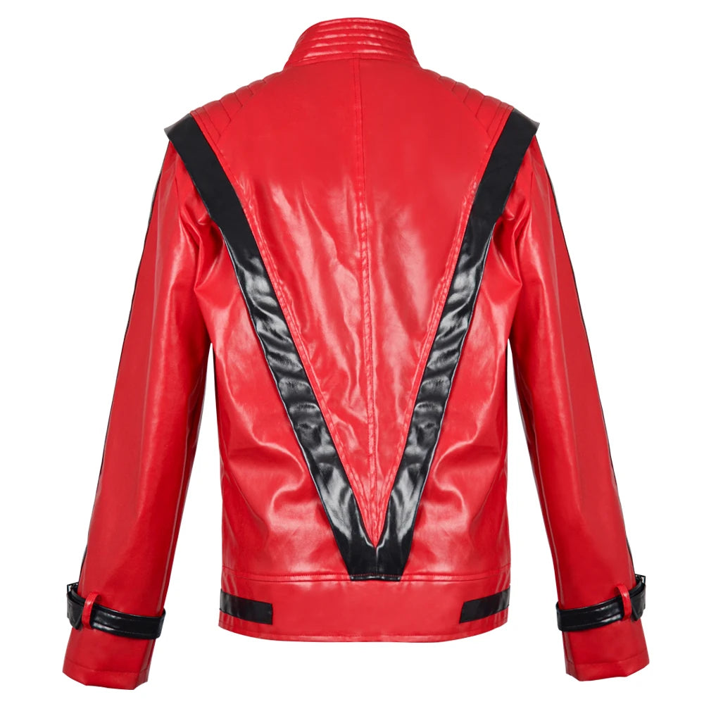 Men's Red Cosplay Jacket – Michael Jackson-Inspired Costume