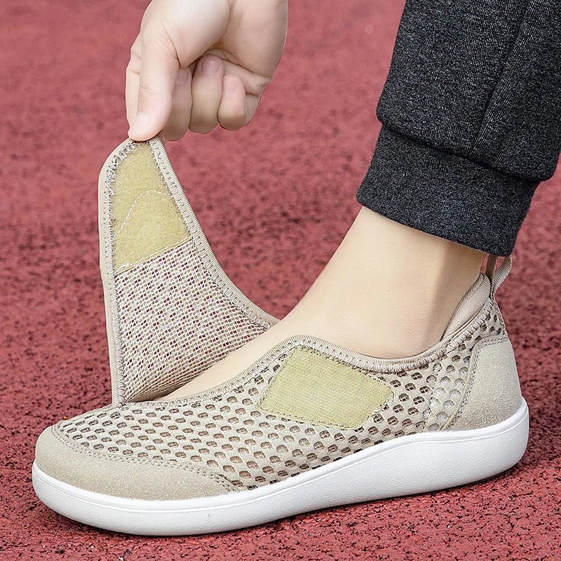 Wide Box Open Shoes for Elderly – Adjustable Diabetic Orthopedic Sandals