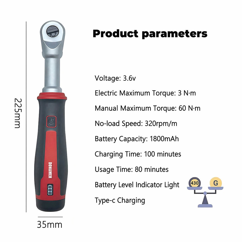 3.6V Rechargeable Electric Ratchet Wrench